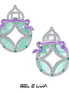 GELELUA/啫喱原创设计新中式气质小众葫芦耳饰葫禄桃禧耳环女耳钉