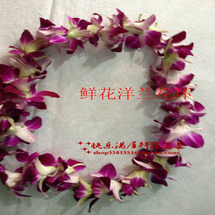 花环仿真花环 鲜花花环 洋兰花环 泰国洋兰花环 商务用花