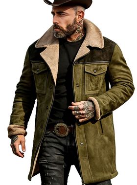 New autumn and winter men's retro warm men's jacket, top