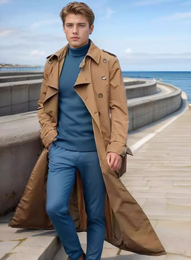 New men's clothing fashion casual coat windbreaker coat top