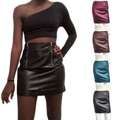 Leather Short Shopee New line Summer Skirt women
