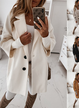 New women's Autumn/Winter Woolen Coat Long ladys coat top