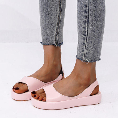 Summer Large Women's Flat Heel  Foot Casual sandals shoes