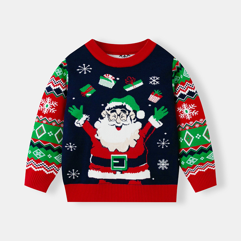 New Christmas children's sweaters boys girls autumn clothes