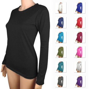 Spring/Summer women's Multi Size Elastic Long Sleeve shirt