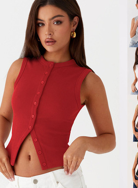 Women's summer slim fit sleeveless vest girls top vest