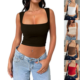 sexy slim girls top vest summer sleeve Women fit