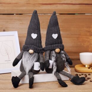 New Face Coffee Christmas Dwarf doll Decorative Ornament