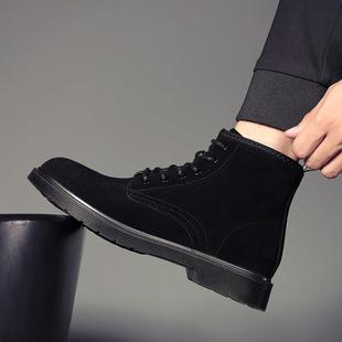 男鞋高筒春秋2026新款马丁靴男潮中筒短靴反绒皮靴子休闲工0110r