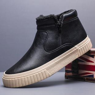 短靴子1226z 防水马丁靴韩版 秋冬2025男士 高帮靴加绒保暖大鞋