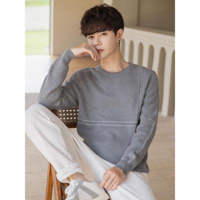 高端男士打底衫毛衣男款秋冬加厚韩版修身帅气休闲男高领打1204k