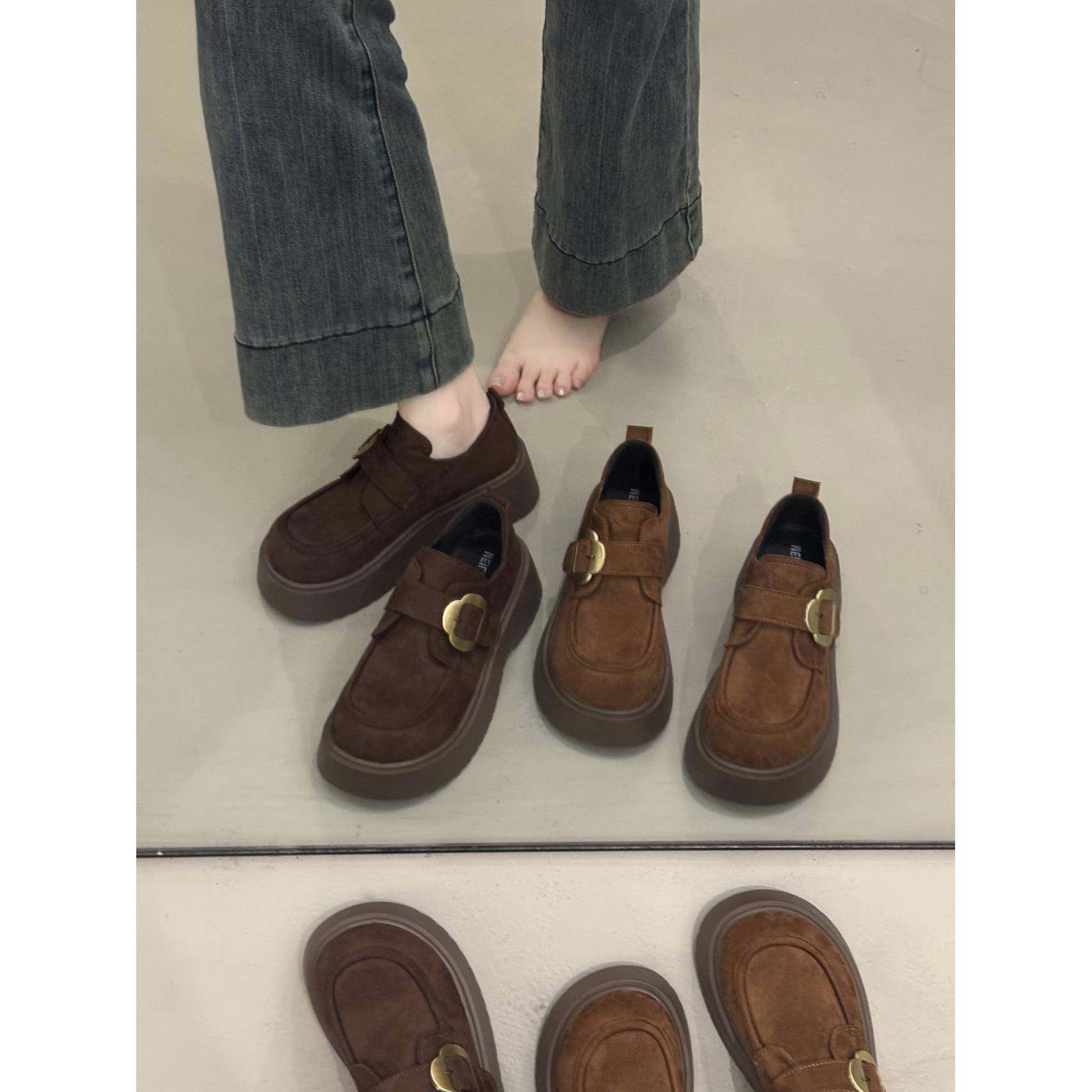 英伦风厚底乐福鞋女2026季新款女士时尚休闲鞋增高百搭勃肯0115w,女鞋,勃肯鞋/软木鞋,淘宝优惠券,粉丝福利购,淘宝优惠卷