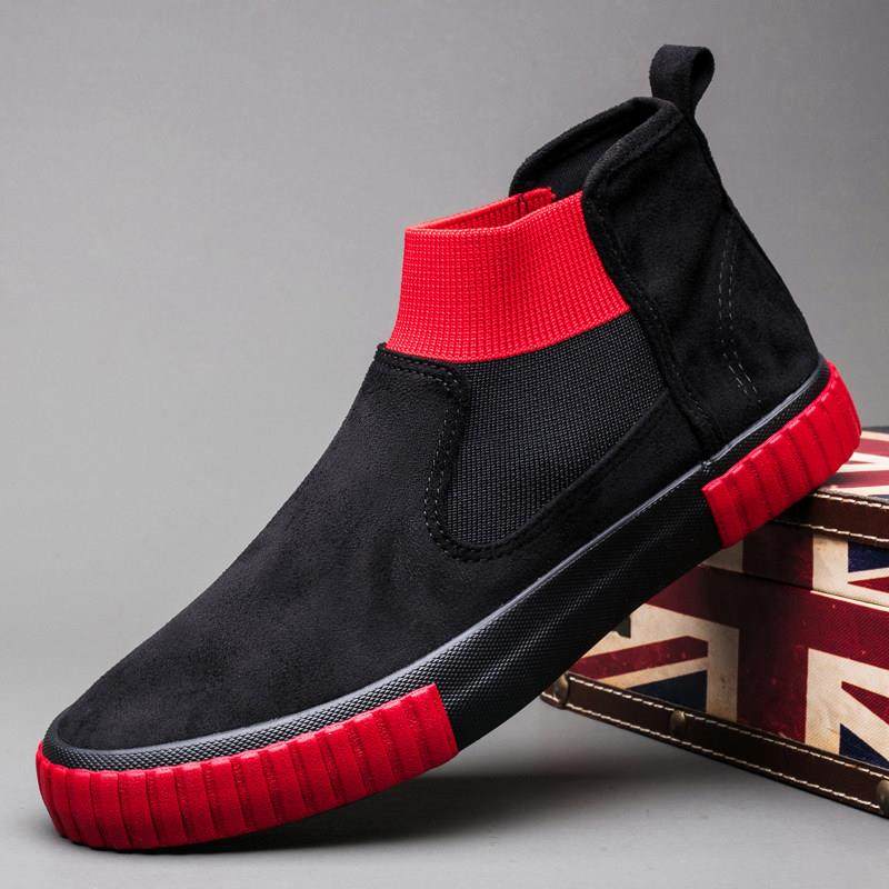 春秋男鞋透气帆布布鞋一脚蹬男士休闲高帮平底板鞋2026新款0123z,流行男鞋,时尚休闲鞋,淘宝优惠券,粉丝福利购,淘宝优惠卷