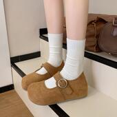 厚底内增高勃肯鞋 女2026新款 鞋 春季 子百搭休闲玛丽珍单鞋 0127z