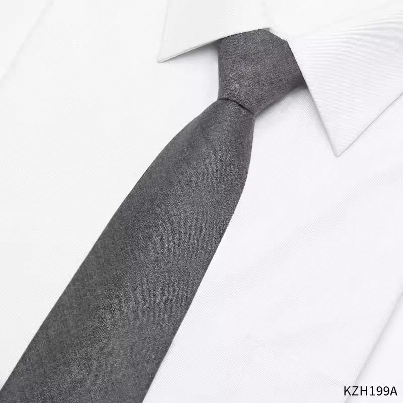 时尚男士领带正式商务黑色灰色拉炼风格韩式休闲婚礼免提打1213h