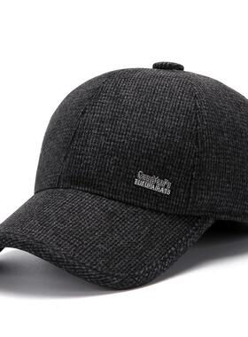 冬保暖棒球帽中老年冬天护耳老头鸭舌帽中年老人1020e