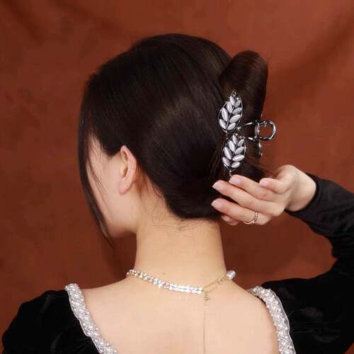 高级感树叶抓夹女2026新款后脑勺鲨鱼夹子头饰盘发夹子发抓0731k