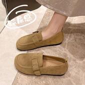 踩屎感豆豆鞋 女2026新款 一脚蹬孕妇鞋 春季 软底乐福鞋 覆古勃0127z