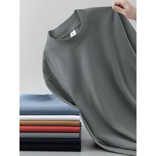 春季男T恤重量级式长袖半高领内搭衬衫秋装中领大衣0113k