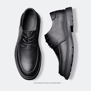 皮鞋男用2025新款秋季正式商务休闲鞋防滑时尚厨师中年爸爸1030r