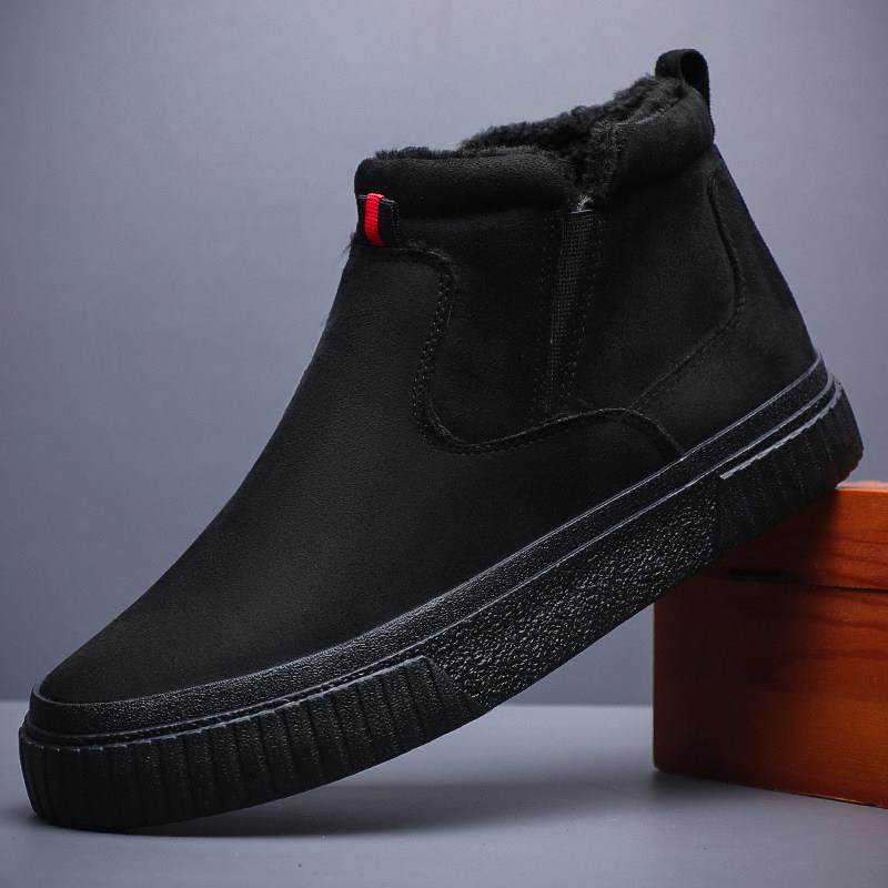 春秋男士靴新款加绒保暖高筒大鞋男加厚休闲一脚蹬短靴子0123z,流行男鞋,时尚休闲鞋,淘宝优惠券,粉丝福利购,淘宝优惠卷
