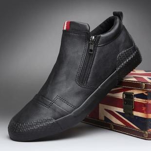 保暖鞋 秋冬2025新款 高帮休闲皮鞋 潮鞋 男英伦马丁靴1226z 男鞋