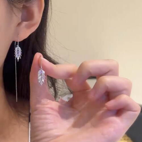 高级感麦穗流苏耳炼气质百搭耳饰夏夏耳环女轻奢感名媛防丢0826k