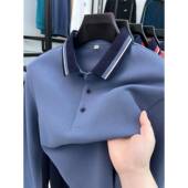 上底衬衫 长袖 0128w 商务Polo衫 宽松爸爸春季 t恤男士 翻领色经典