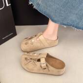 女2026新款 春季 风勃肯鞋 一脚蹬懒人舒适百搭蝴蝶结博肯包头0127z