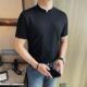短袖 圆领内搭重磅打0207r 潮流修身 T恤男拼接假两件双层领半袖 夏季