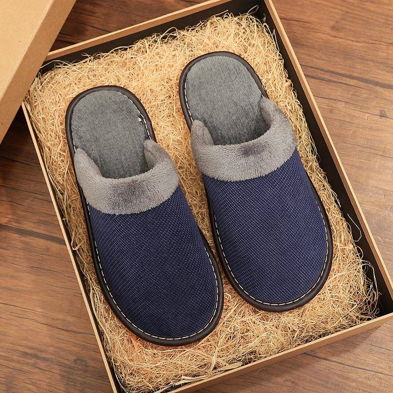 秋冬新款家用布艺棉拖鞋男女情侣居家室内防滑软底保暖家居1004z