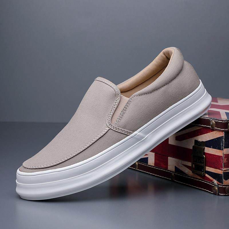 春秋2026年新款厚底男士一脚蹬帆布鞋韩版潮流休闲布鞋透气0111z,流行男鞋,时尚休闲鞋,淘宝优惠券,粉丝福利购,淘宝优惠卷