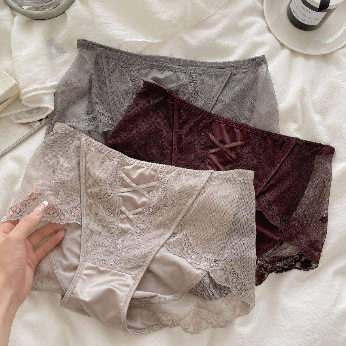 女士内裤2026新款精致浪漫蕾丝大码交叉女三角无痕透气包臀0123z,女士内衣/男士内衣/家居服,女三角裤,淘宝优惠券,粉丝福利购,淘宝优惠卷