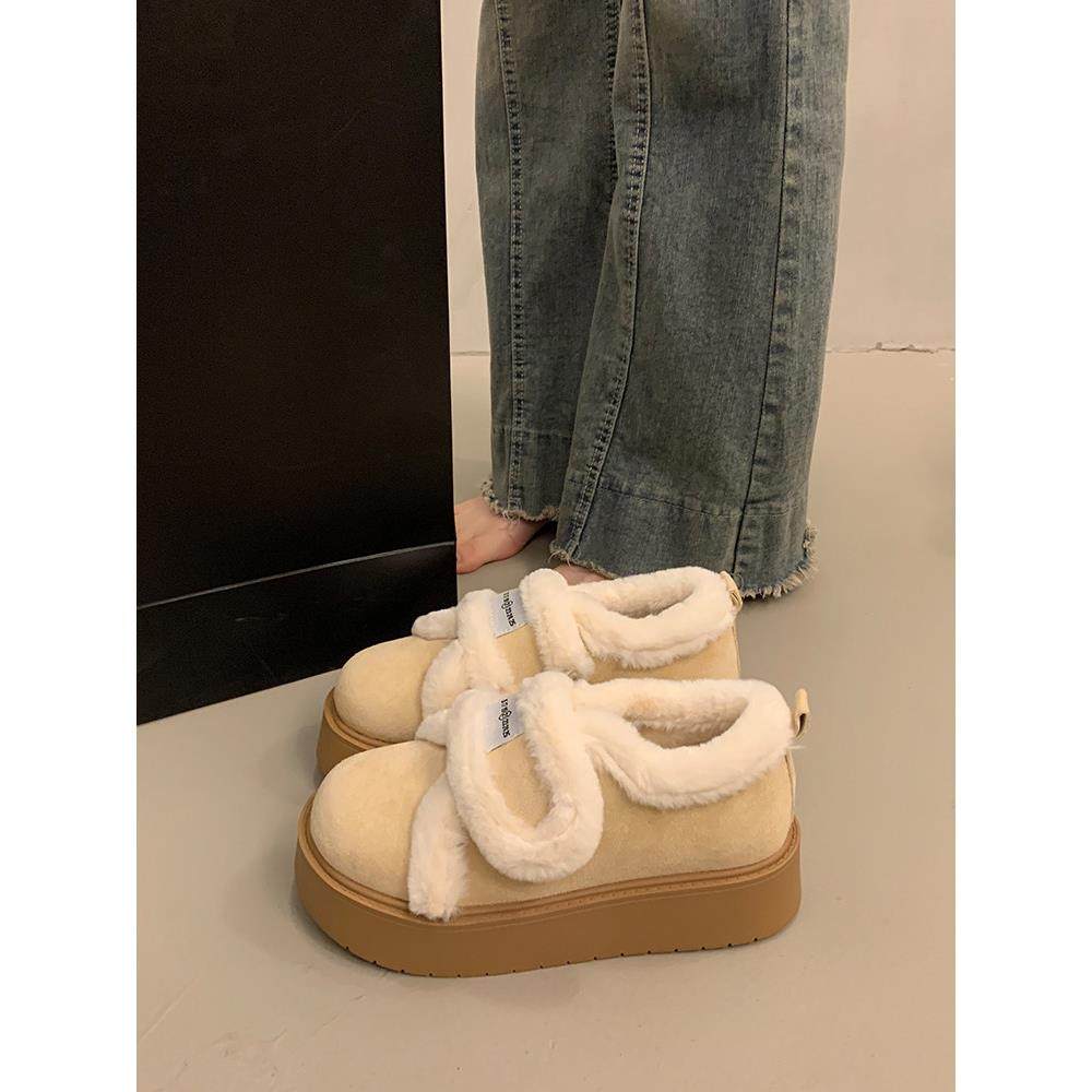 厚底魔术贴靴女外穿2026新款春秋加绒保暖勃肯棉鞋毛毛鞋0115w,女鞋,勃肯鞋/软木鞋,淘宝优惠券,粉丝福利购,淘宝优惠卷