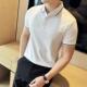 春季 T恤翻领短0204w 潮流拼色上衣休闲男士 简约轻透气polo衫 男时尚