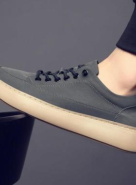 2026新款透气帆布鞋男鞋春秋休闲鞋子薄款布鞋男士百搭板0110r