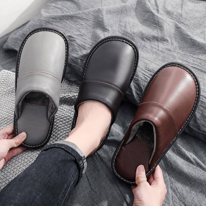 秋冬高端拖鞋男士居家防水室内家居防滑保暖拖鞋家用女1124z