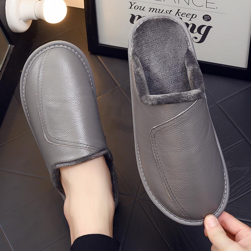 秋冬男士拖鞋居家用厚底室内防滑防水面家居鞋女1124z