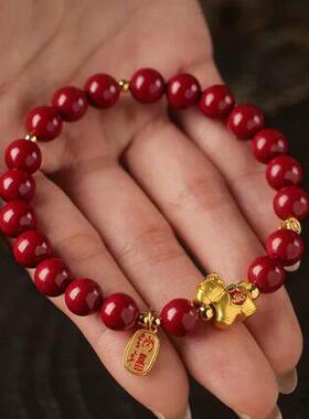 女小众设计不掉色2026马年本命年手链女款低含量朱砂手串生肖马吉