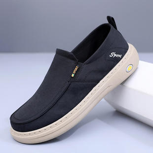 春季 懒人鞋 帆布鞋 休闲单鞋 百搭软底轻便 男式 女小众设计不掉色新款
