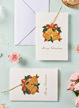 Paperwill原创时尚手写高级感ins风圣诞浮雕商务礼品明信片贺卡