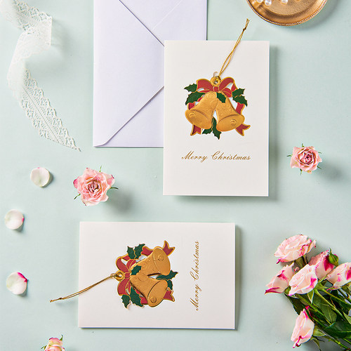 Paperwill原创时尚手写高级感ins风圣诞浮雕商务礼品明信片贺卡
