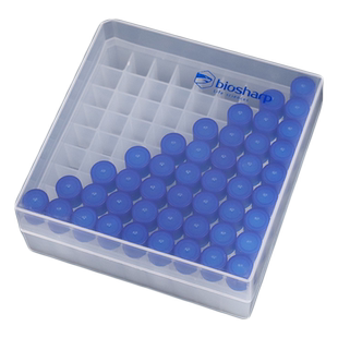 biosharp 1.8/2/5ml细胞冷冻管盒 聚丙烯PP冷冻存管盒 36 50 81 100格收纳盒实验室塑料冻存盒