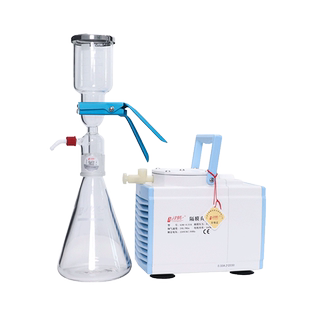 津腾正品 玻璃砂芯过滤装置1000 2000ml 实验溶剂抽滤器微孔滤膜过滤器含真空泵抽滤装置套装