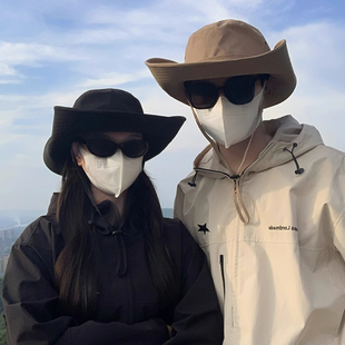 2025新款西部牛仔登山帽男女夏季户外露营钓鱼防晒帽速干渔夫帽