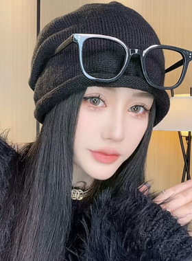 秋冬卷边堆堆帽女保暖显脸小