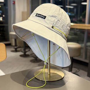 防晒帽子女夏季大头围护颈渔夫帽男户外防水速干露营徒步登山帽子