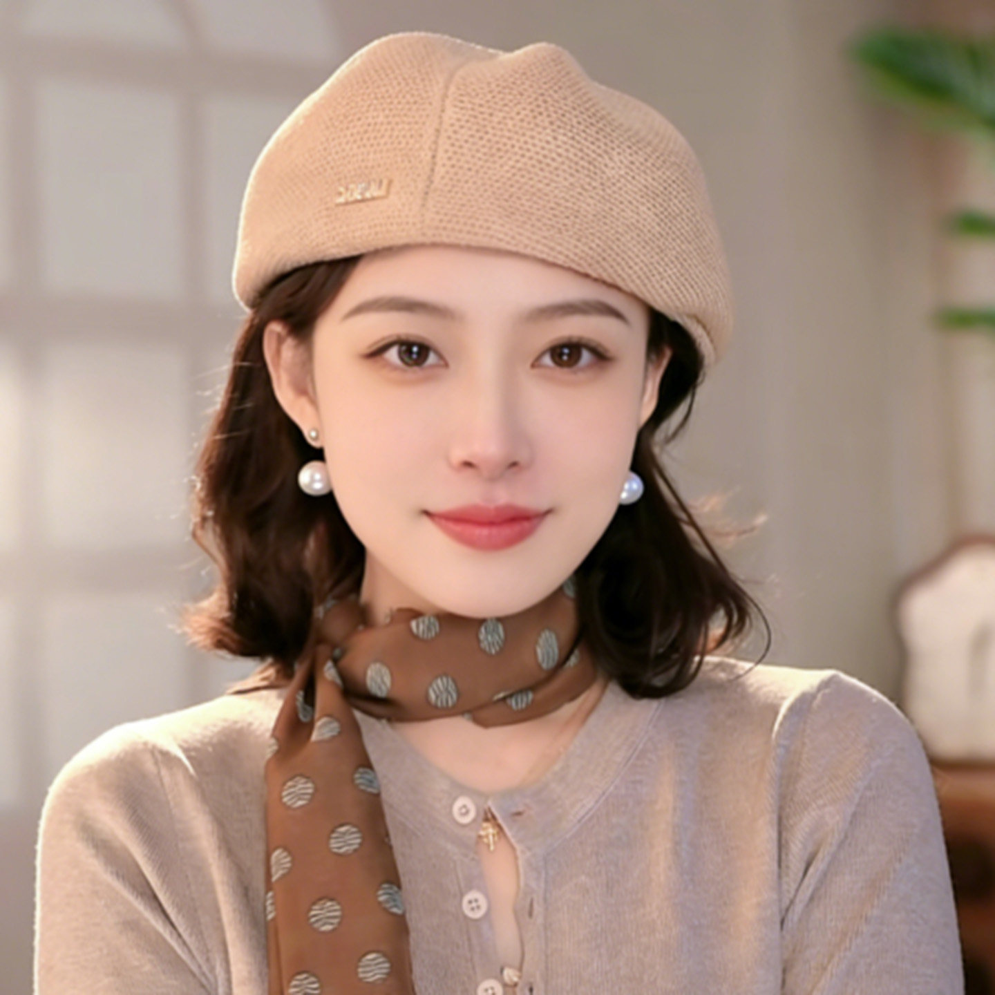 2026新款复古显脸小贝雷帽女夏