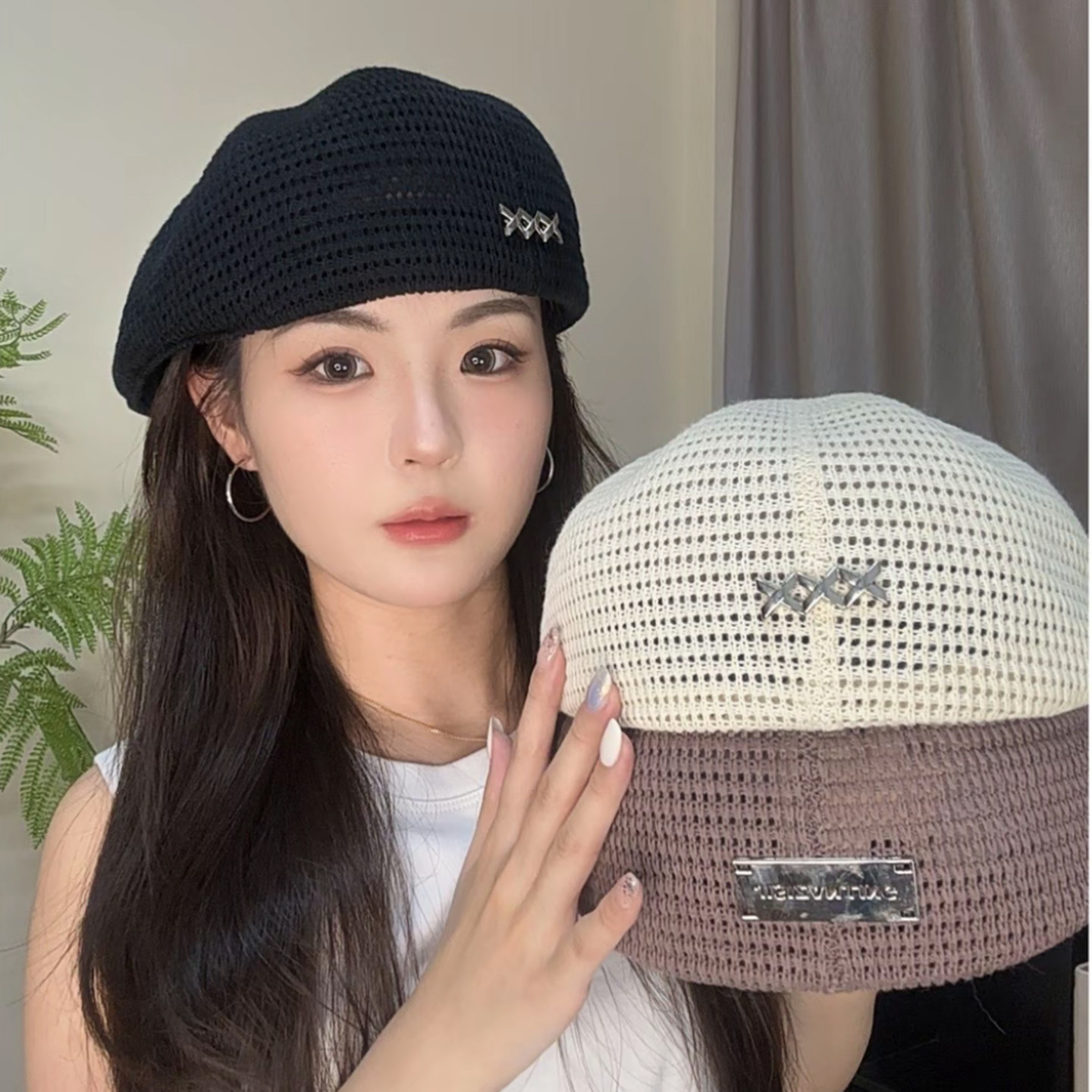 2026新款贝雷帽女春夏网眼透气