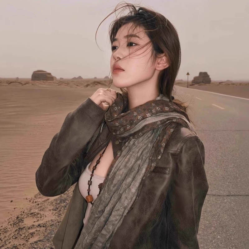 2026新款民族风棉麻褶皱围巾女春夏季大西北沙漠旅游丝巾披肩纱巾